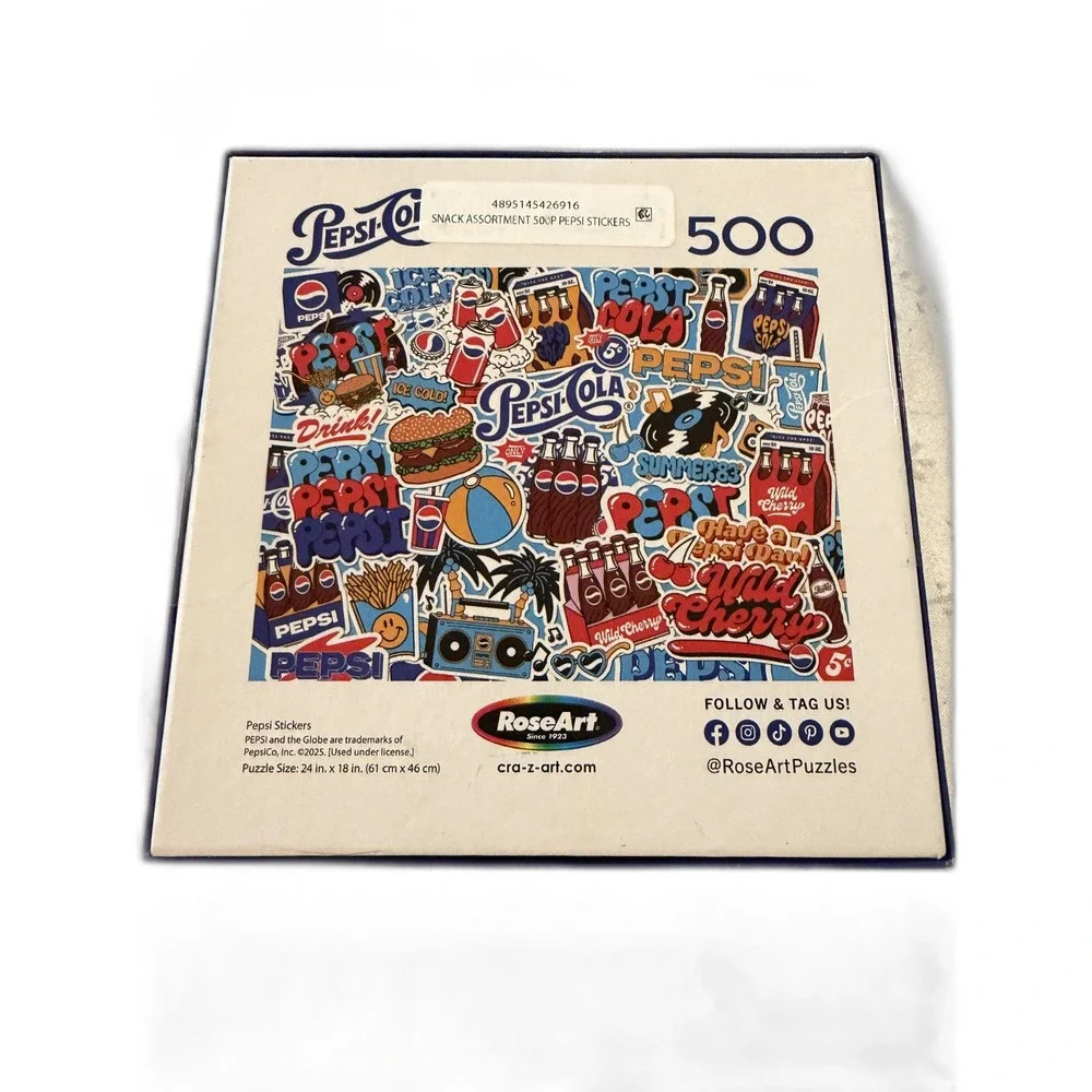 NWT Pepsi Cola Stickers Puzzle by Rose Art Sealed